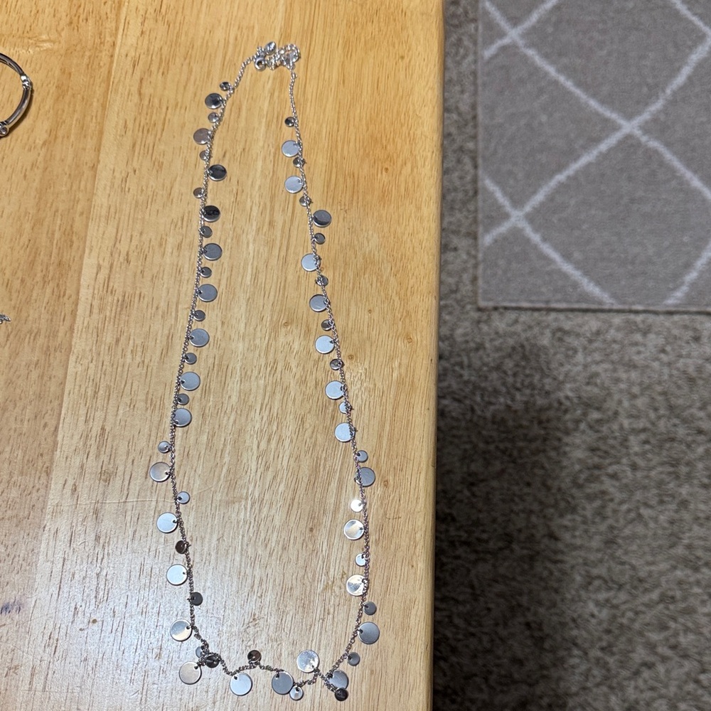 Silver Disc Necklace